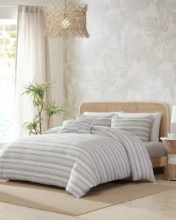 Tommy Bahama Island Micro Waffle 4-Piece Full/Queen Comforter Set Coconut