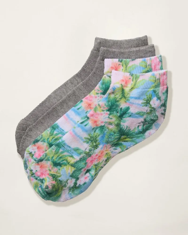 Tommy Bahama IslandZone® Performance Athletic Socks—2-Pack Assorted Hot