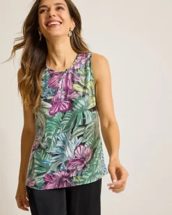 Tommy Bahama Jungle Jewels Sequin Shell Top Black Best