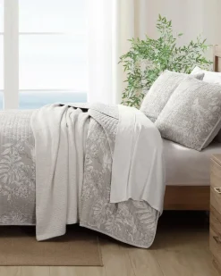 Tommy Bahama Jungle Toile Reversible 3-Piece Full/Queen Quilt Set Beige Hot