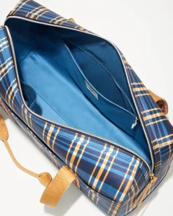 Tommy Bahama Kalalanta Duffel Bag Navy Plaid Sale