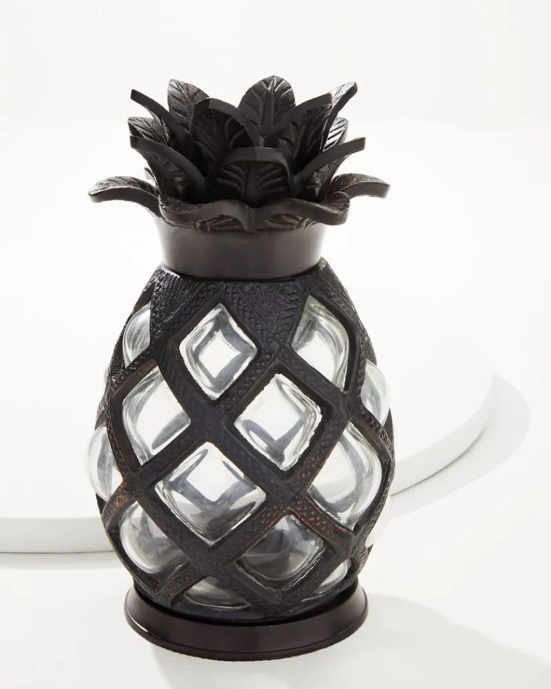 Tommy Bahama Large Glass Pineapple Votive Holder Clear Best