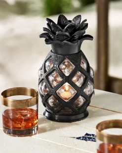 Tommy Bahama Large Glass Pineapple Votive Holder Clear Best