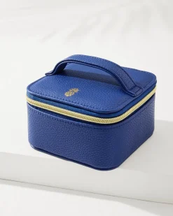 Tommy Bahama Leah Travel Jewelry Case With Pouch Navy New