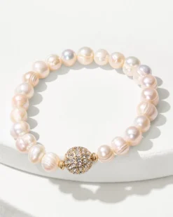 Tommy Bahama Madeira Pearl Stretch Bracelet Gold