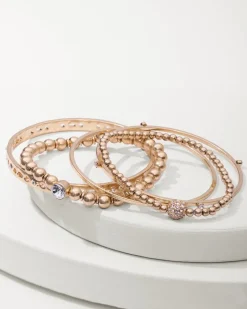 Tommy Bahama Madeira Stretch Bracelet & Bangle Set Gold Sale