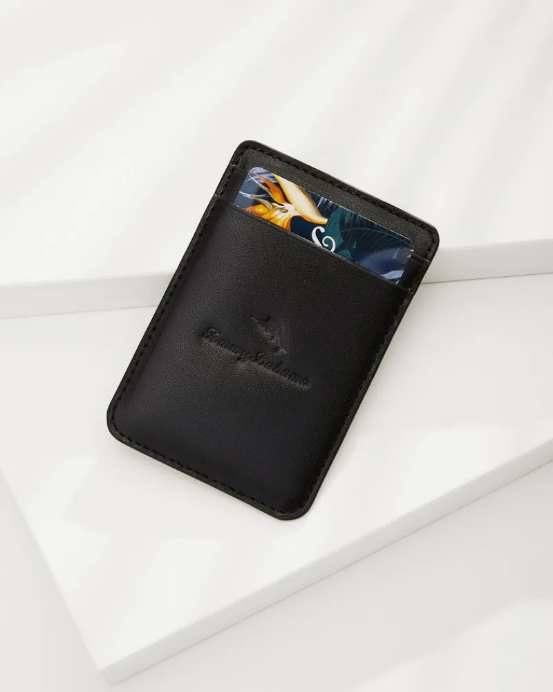 Tommy Bahama Mag-Safe Phone Wallet Black New