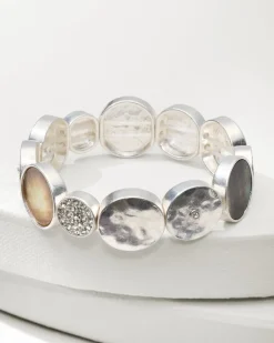 Tommy Bahama Marco Island Shell Stretch Bracelet Silver Outlet