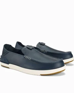 Tommy Bahama Men's OluKai® Kākaha Leather Slip-On Shoes Lagoon