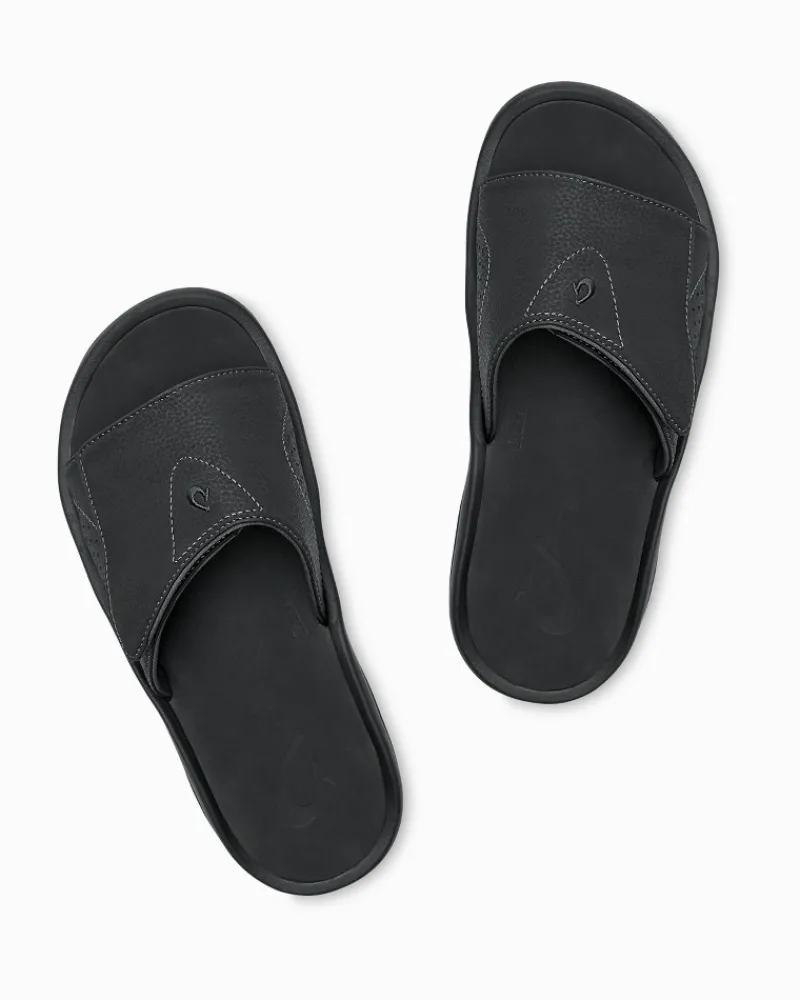 Tommy Bahama Men's OluKai® Nalu Slide Sandals Black Hot