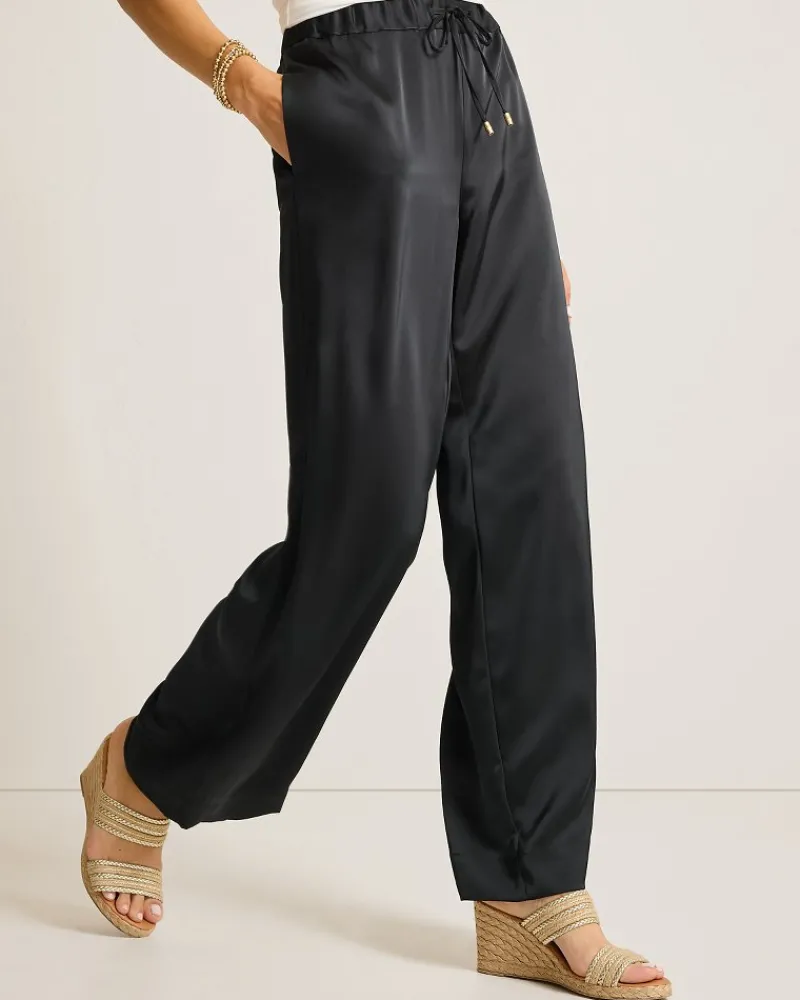 Tommy Bahama Midnight Sea Satin Easy Pants Black Best