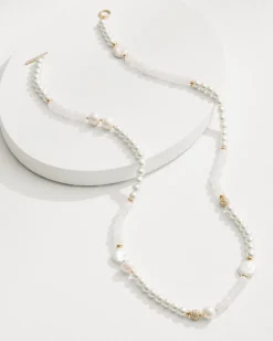 Tommy Bahama Moments in Paradise Quartz and Pearl Necklace Gold New