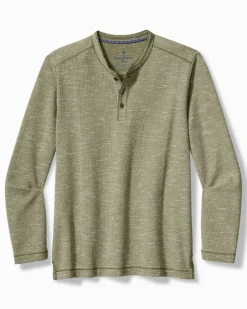 Tommy Bahama Morro Beach Long-Sleeve Henley Tea Leaf New