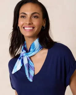Tommy Bahama Mosaic Stripes Pleated Diamond Scarf Chambray Sale