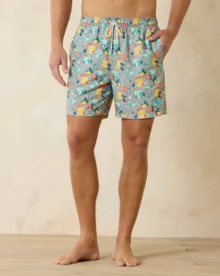 Tommy Bahama Naples Tales of a Cocktail 6-Inch Swim Trunks Concrete Grey Hot