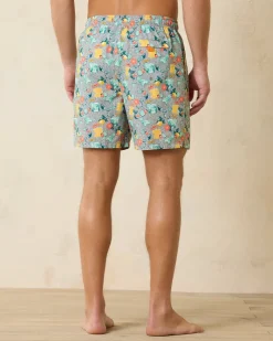 Tommy Bahama Naples Tales of a Cocktail 6-Inch Swim Trunks Concrete Grey Hot