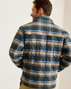 Tommy Bahama Oak Harbor Flannel Shirt Jacket Deep Slate Sale