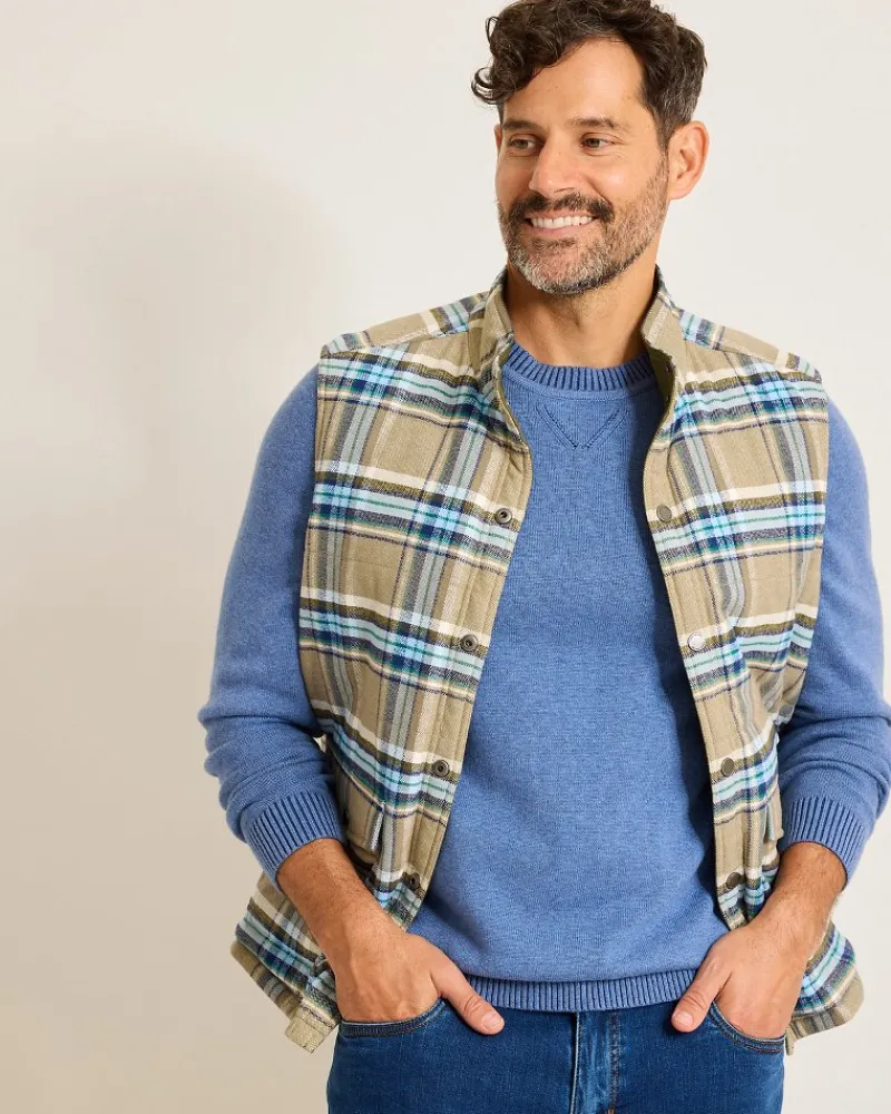 Tommy Bahama Oak Harbor Reversible Vest Tea Leaf New