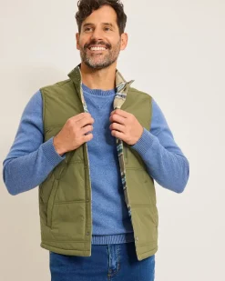 Tommy Bahama Oak Harbor Reversible Vest Tea Leaf New