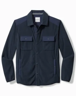 Tommy Bahama Oasis Drive CPO Shirt Jacket Dark Sapphire Clearance