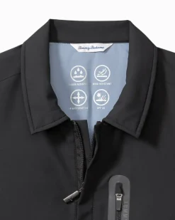 Tommy Bahama Ocean Driver Performance Popover Jacket Jet Black Best
