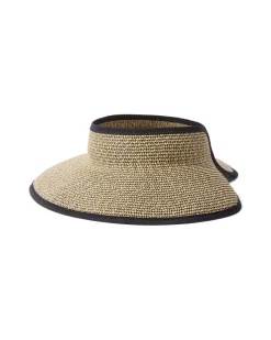 Tommy Bahama Packable Ultra-Braid Visor Black Multi Outlet