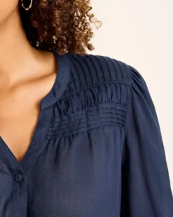 Tommy Bahama Palm Breeze Pintuck Blouse Coastline Outlet
