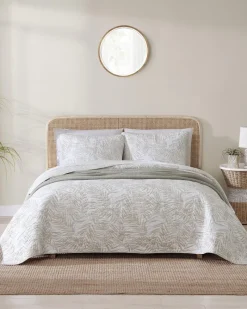 Tommy Bahama Palmday 2-Piece Twin Quilt Set Brown New