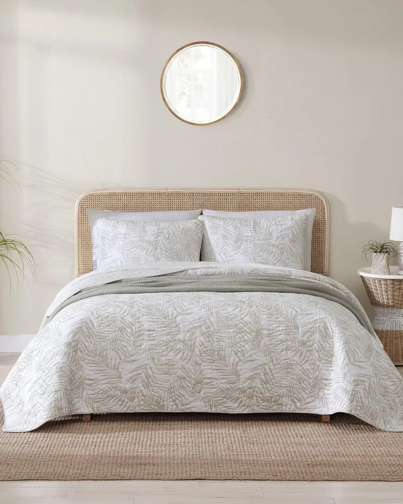 Tommy Bahama Palmday 2-Piece Twin Quilt Set Brown New