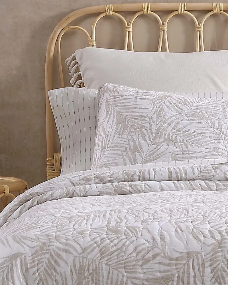 Tommy Bahama Palmday 2-Piece Twin Quilt Set Brown New