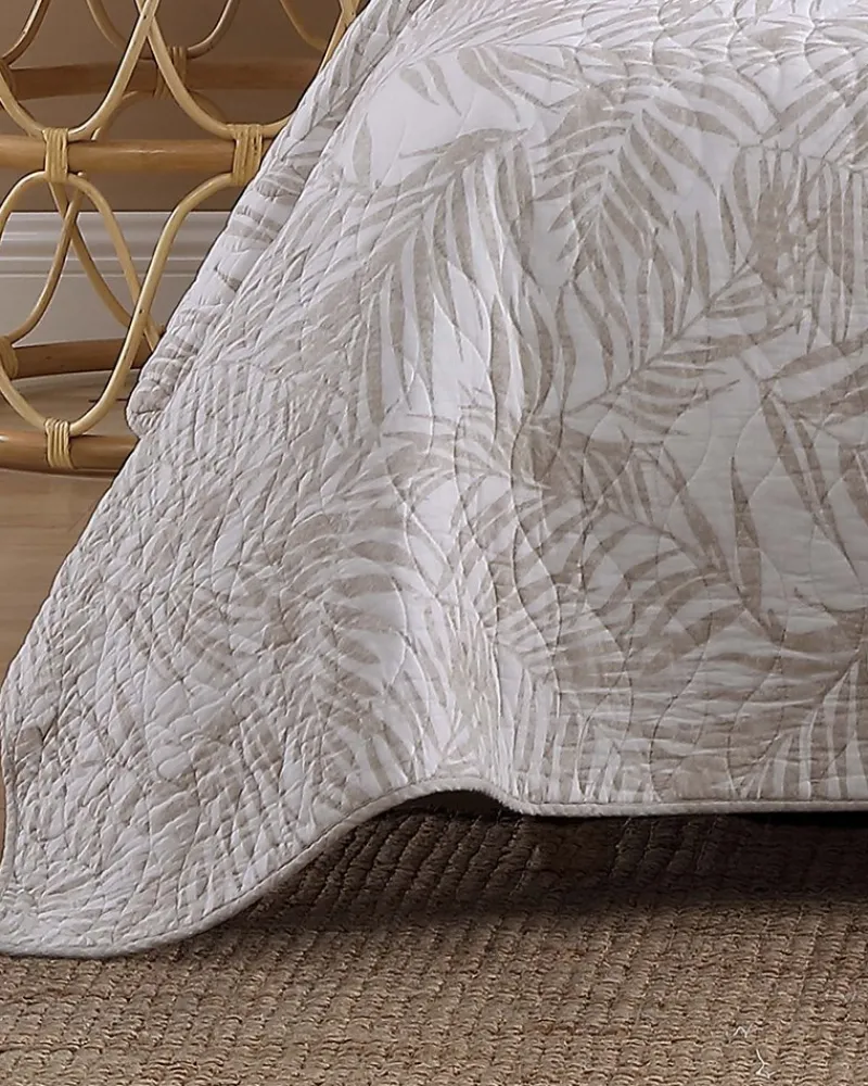 Tommy Bahama Palmday 2-Piece Twin Quilt Set Brown New