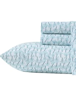 Tommy Bahama Palmtastic 4-Piece King Sheet Set Blue Hot
