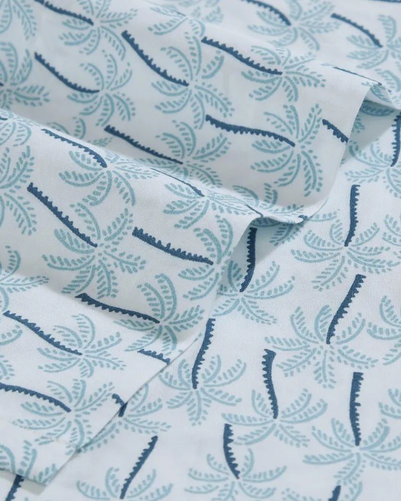 Tommy Bahama Palmtastic 4-Piece King Sheet Set Blue Hot