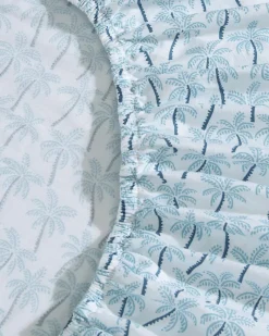 Tommy Bahama Palmtastic 4-Piece King Sheet Set Blue Hot