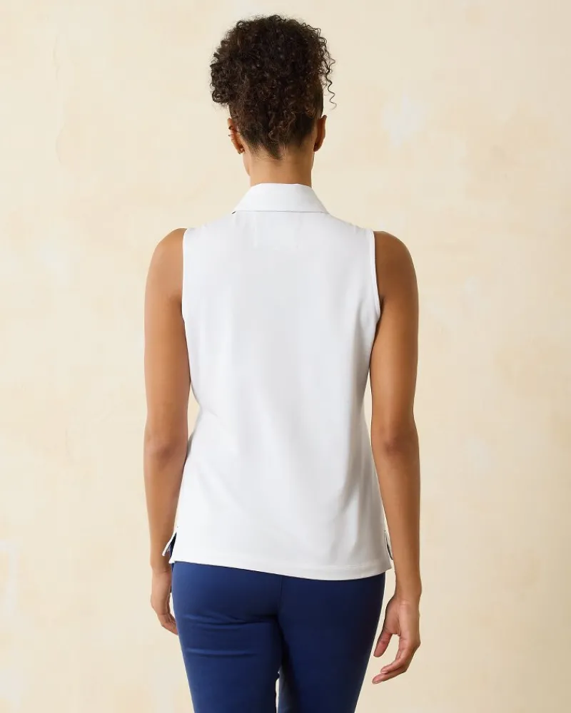 Tommy Bahama Paradise Piqué Sleeveless Polo White Hot