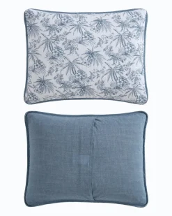 Tommy Bahama Pen and Ink Palm Reversible 2-Piece Twin Quilt Set Indigo Outlet