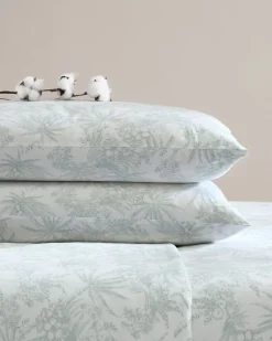 Tommy Bahama Pen and Ink 4-Piece King Sheet Set Spring Green Hot