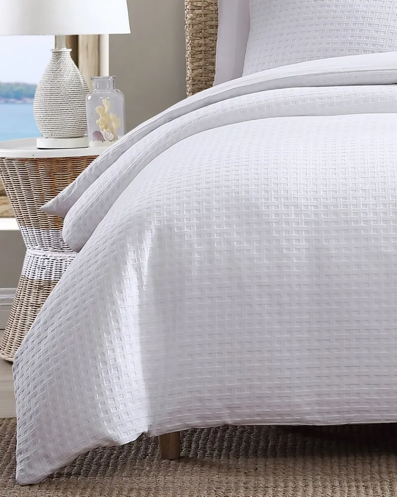 Tommy Bahama 3-Piece Queen Comforter Bedding Set White New
