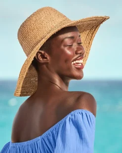 Tommy Bahama Raffia Braided Floppy Hat Natural Discount