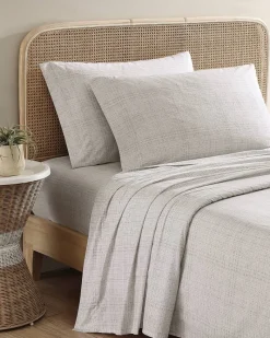 Tommy Bahama Raffia Linen Queen Sheet Set Khaki Clearance