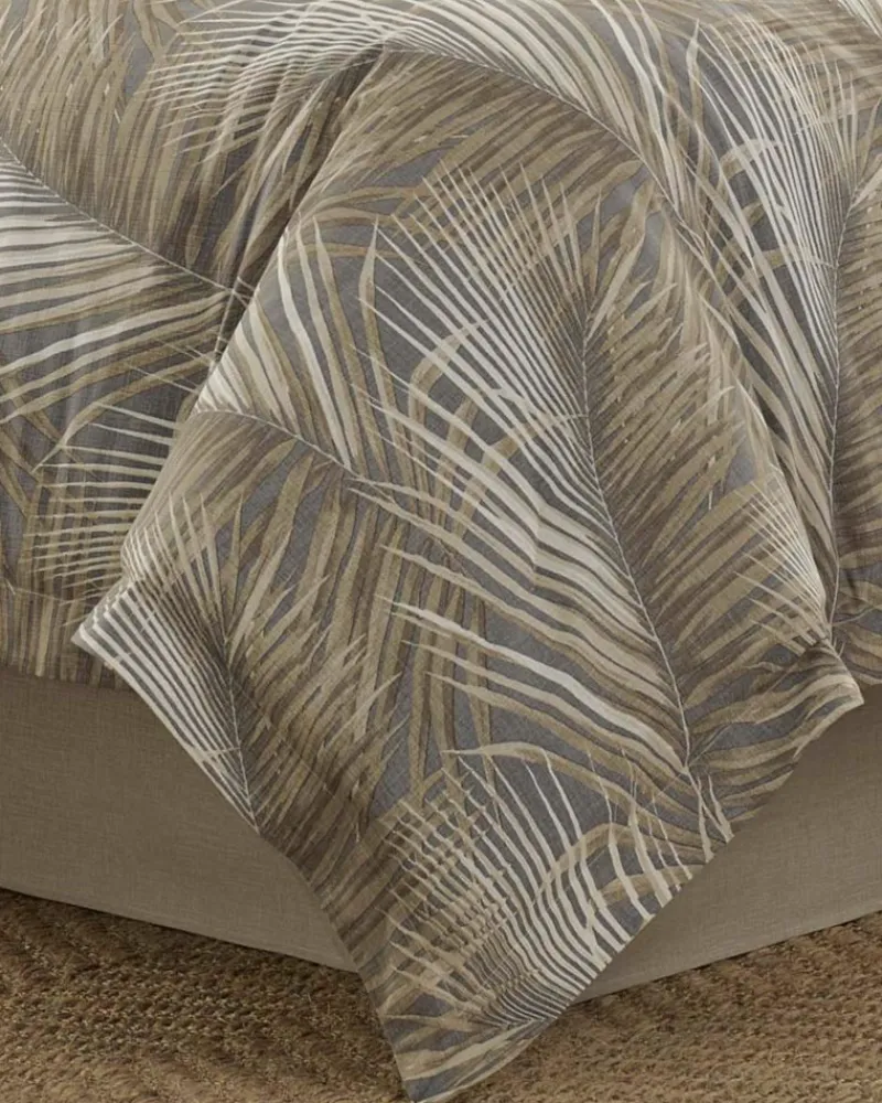 Tommy Bahama Raffia Palms California King Comforter Set Grey Clearance