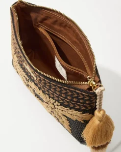 Tommy Bahama Raffia Palms Maci Wristlet Black Multi Hot