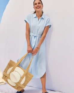 Tommy Bahama Raffia Traveler Tote Natural Outlet