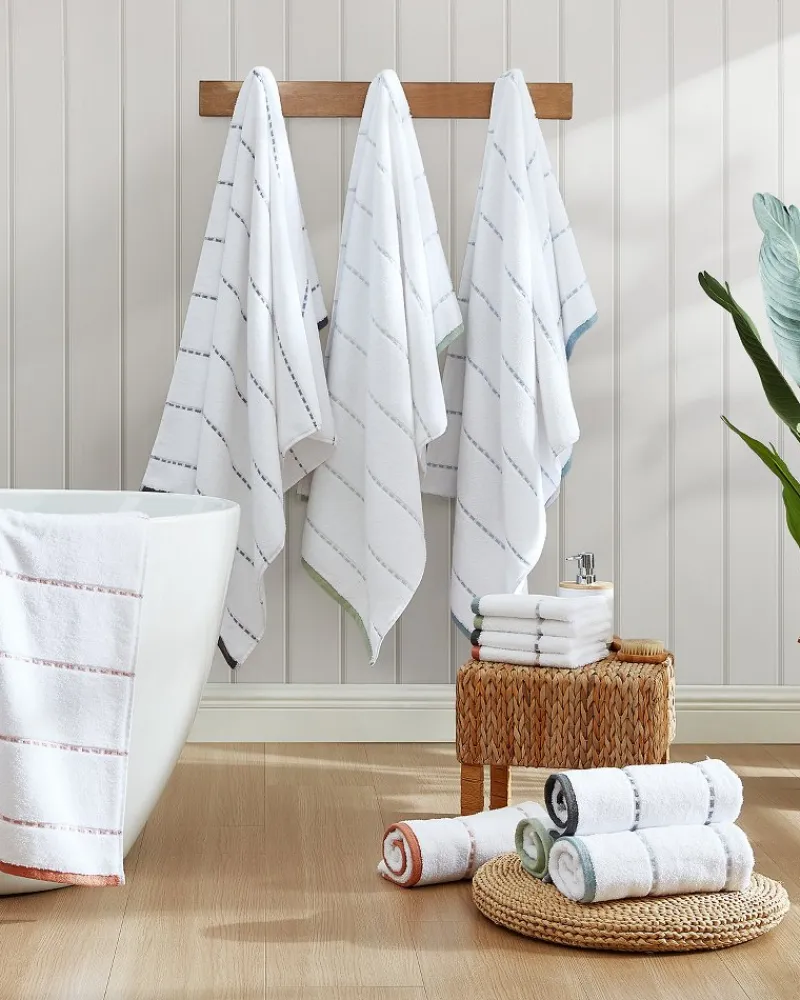 Tommy Bahama Ridley Blue 3-Piece Towel Set Steel Blue