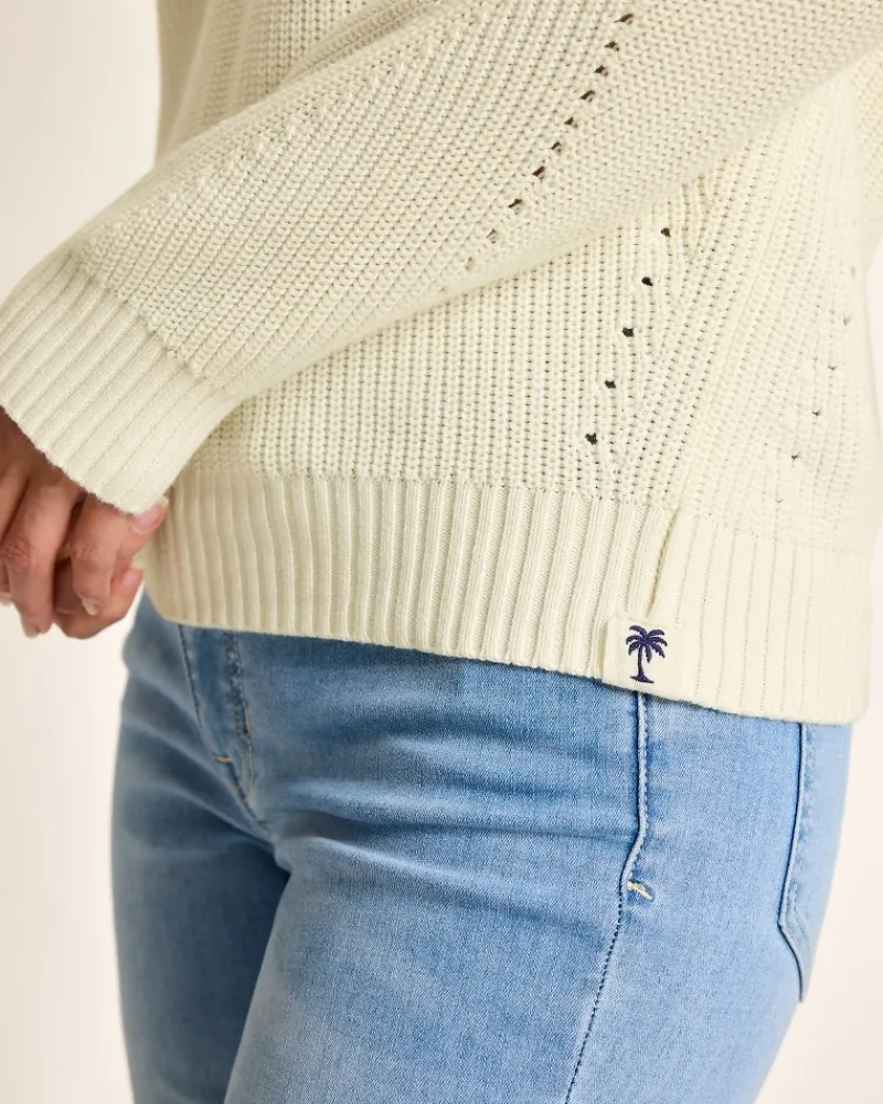 Tommy Bahama Salt Wash V-Neck Sweater Coconut Best