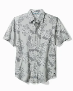 Tommy Bahama San Lucio Harbor Garden Stretch Knit Shirt Ash Grey Best