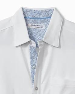 Tommy Bahama San Lucio Soiree Happy Hour Stretch Knit Shirt White Hot