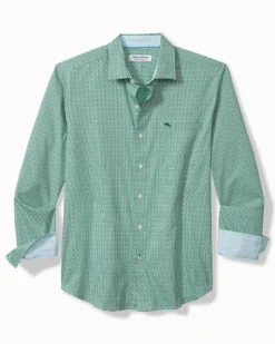 Tommy Bahama Sarasota Stretch Ventura Isles IslandZone® Stripe Shirt Aruba New