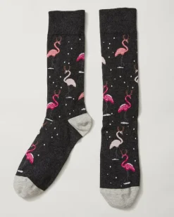 Tommy Bahama Say It Ain't Snow Socks Charcoal Heather Hot