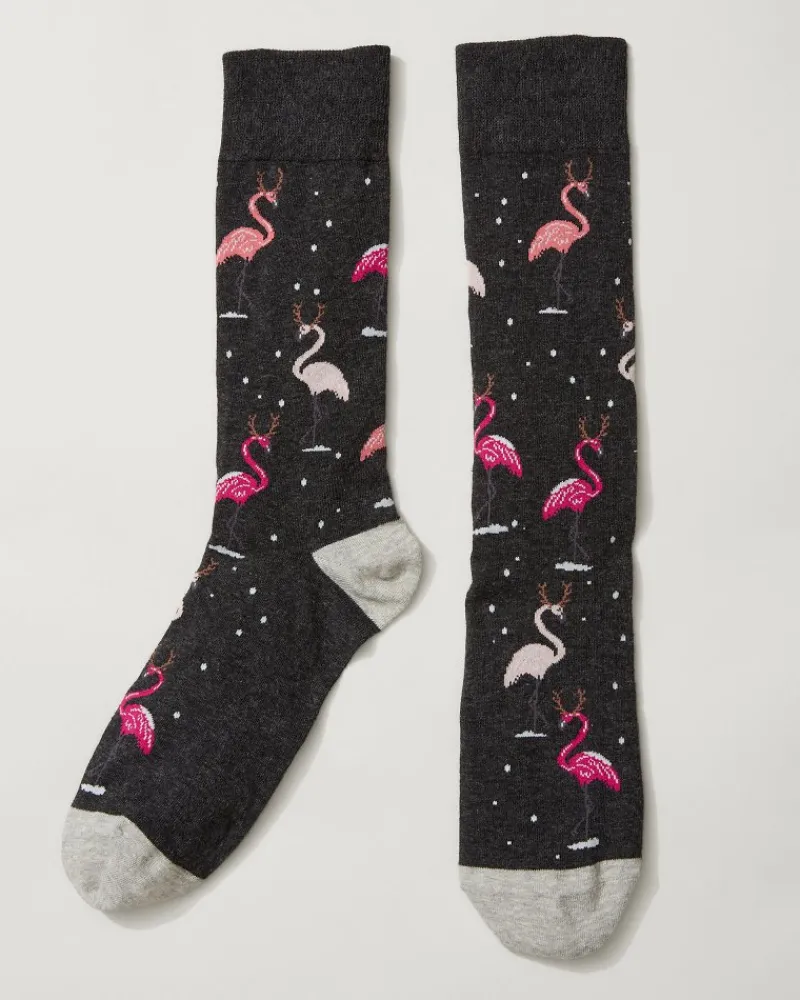 Tommy Bahama Say It Ain't Snow Socks Charcoal Heather Hot